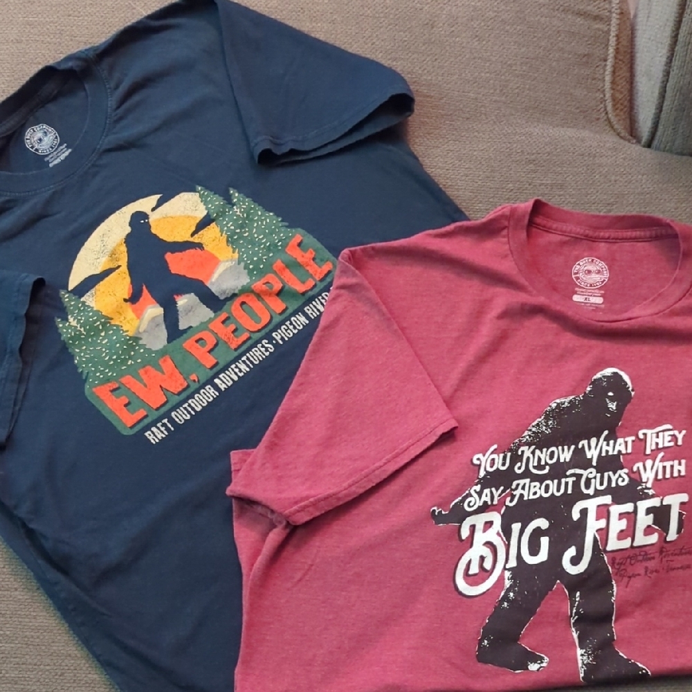 Bigfoot Graphic Kids T-Shirts - Blue & Red